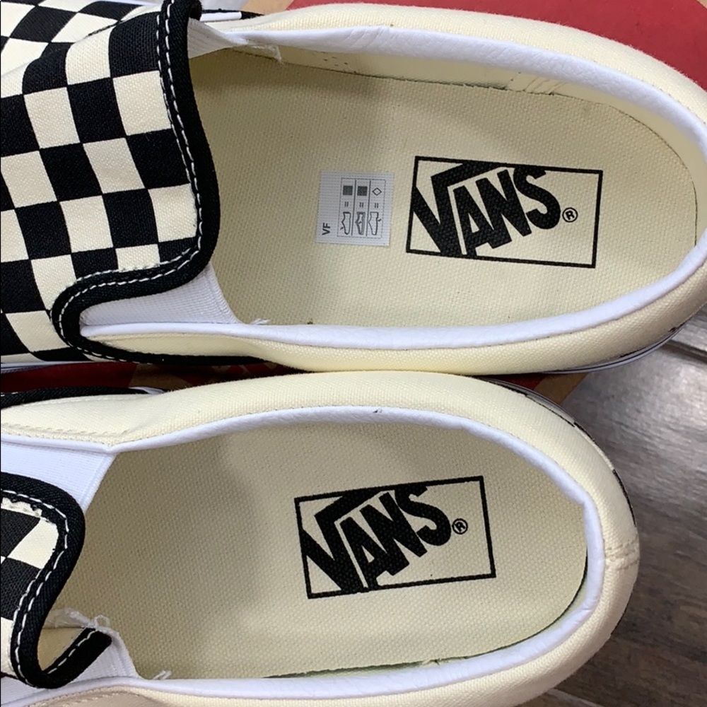 VANS CLASSIC SLIP ON black & white checkerboard WM - Picture 4 of 16